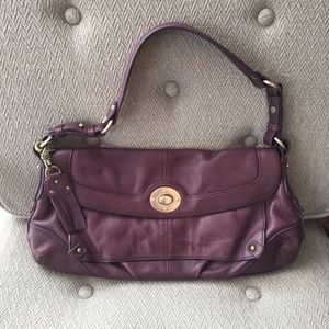 Hayden Harnett - plum leather Lilly shoulder bag